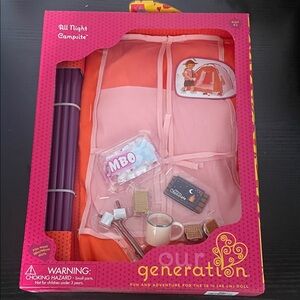 Our Generation Pink Camping Sleepover Set for Dolls